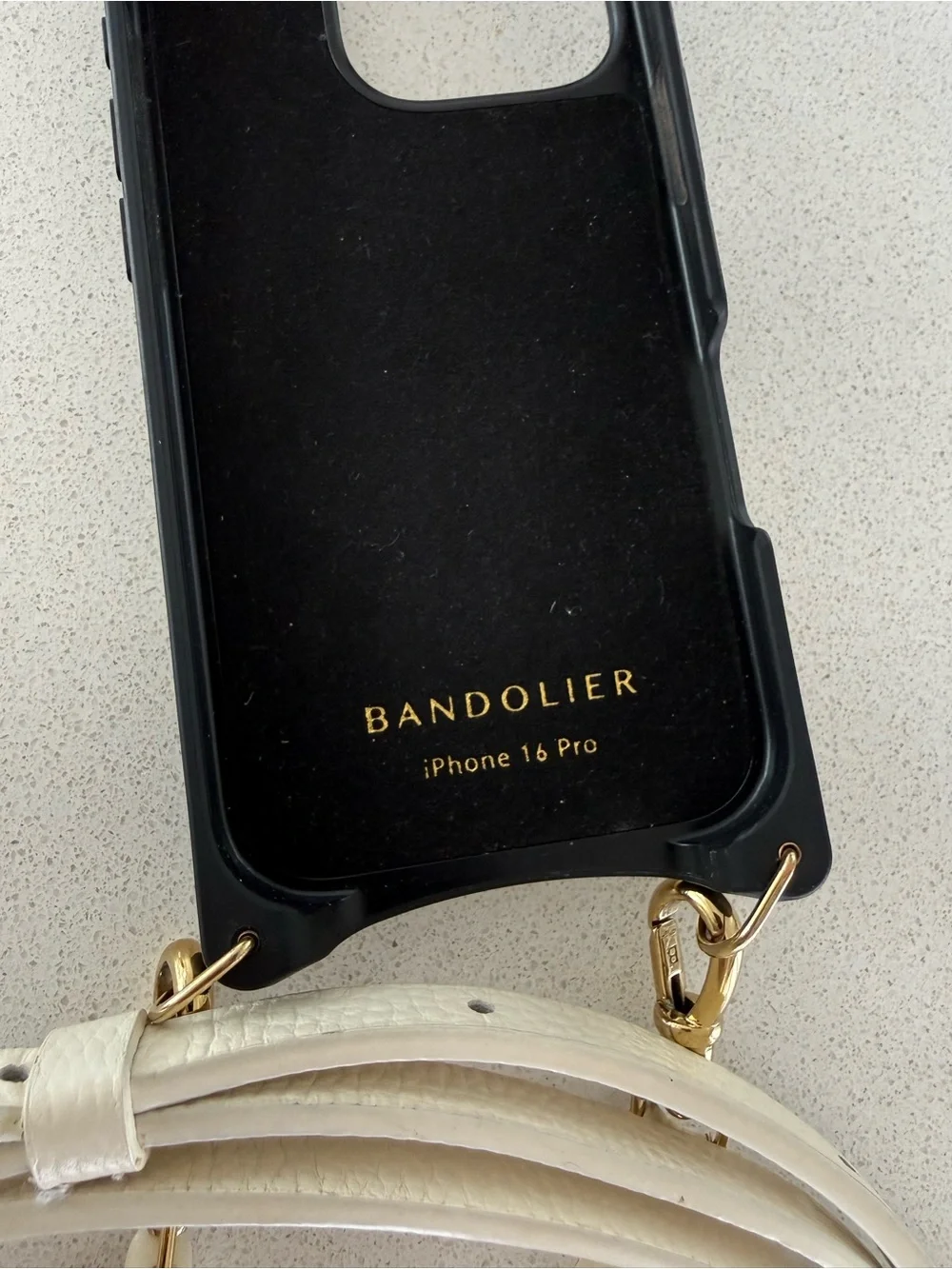 Bandolier white leather